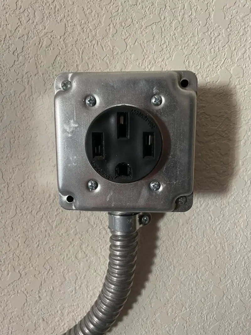 NEMA 14-50 outlet installed for Electrical Panel Upgrade in Defiance